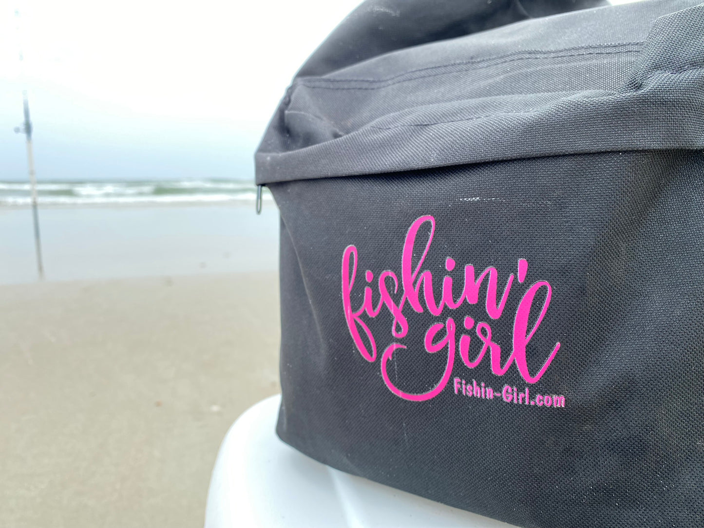 Fishin' Girl Branded Black/Pink Breckenridge Classic Backpack